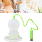Silicone Tea Infuser Cute Diver Shape Loose Tea Leaf Filter Tea Diffuser Strainer with Chain and Drip Tray for Home Green