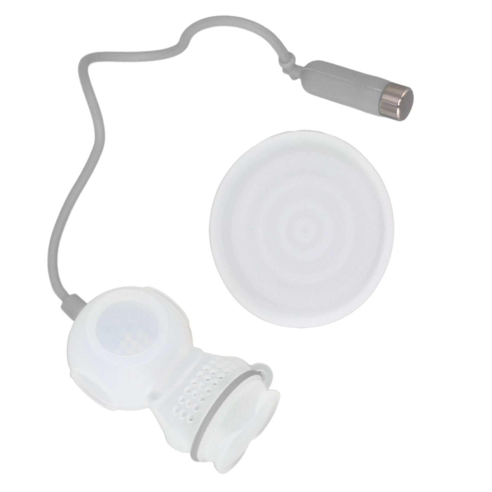 Silicone Tea Infuser Cute Diver Shape Loose Tea Leaf Filter Tea Diffuser Strainer with Chain and Drip Tray for Home Grey