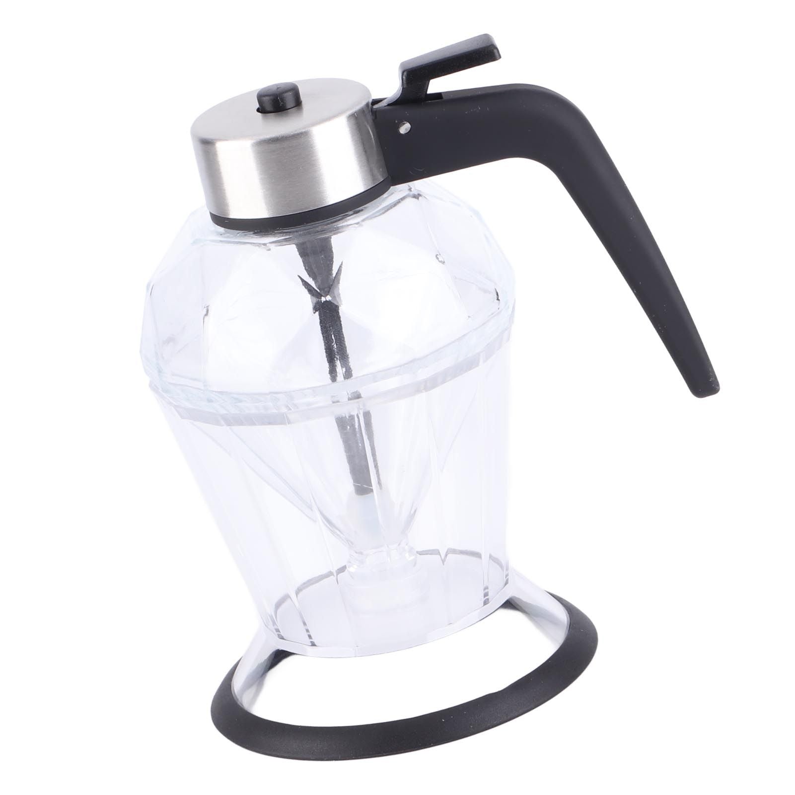 Diamond Honey Bottle Press Type Transparent Glass 200ml Handheld Oil Dispenser for Soy Sauce