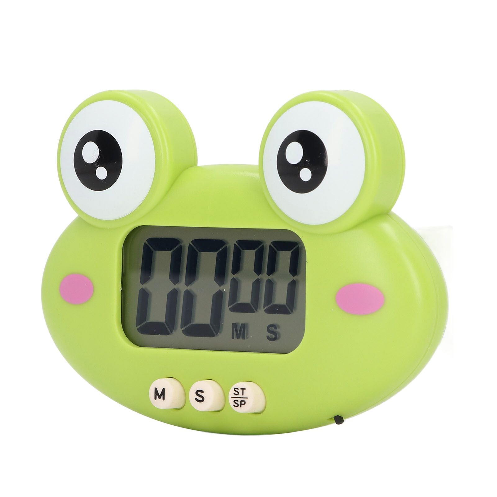 Cartoon Digital Timer ABS Portable Lightweight Simple To Use Cute Cartoon Timer for Kitchen Cooking Green Frog