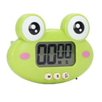 Cartoon Digital Timer ABS Portable Lightweight Simple To Use Cute Cartoon Timer for Kitchen Cooking Green Frog