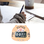 Digital Kitchen Timer Countup Countdown Cartoon Animal Sound Flash Alert Easy Operation with Stand for Cooking Teaching Yellow Tiger