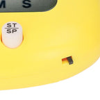 Digital Kitchen Timer Countup Countdown Cartoon Animal Sound Flash Alert Easy Operation with Stand for Cooking Teaching Yellow Chick