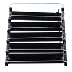 Drink Organizer for Fridge Spring Loaded Adjustable Push Rod Slide Rail Soda Can Dispenser for Beer Beverages 38cm Black