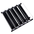 Drink Organizer for Fridge Spring Loaded Adjustable Push Rod Slide Rail Soda Can Dispenser for Beer Beverages 38cm Black