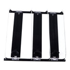 38cm Drink Organizer for Fridge Automatic Pusher Glide 12oz 16oz 20oz Soda Dispenser for Fridge Width Adjustable E Shaped 38cm Black
