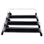 38cm Drink Organizer for Fridge Automatic Pusher Glide 12oz 16oz 20oz Soda Dispenser for Fridge Width Adjustable E Shaped 38cm Black