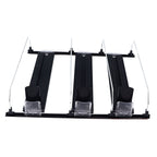 38cm Drink Organizer for Fridge Automatic Pusher Glide 12oz 16oz 20oz Soda Dispenser for Fridge Width Adjustable E Shaped 38cm Black