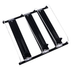 38cm Drink Organizer for Fridge Automatic Pusher Glide 12oz 16oz 20oz Soda Dispenser for Fridge Width Adjustable E Shaped 38cm Black