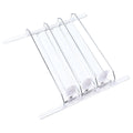 38cm Drink Organizer for Fridge Automatic Pusher Glide 12oz 16oz 20oz Soda Dispenser for Fridge Width Adjustable E Shaped 38cm White