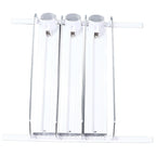 38cm Drink Organizer for Fridge Automatic Pusher Glide 12oz 16oz 20oz Soda Dispenser for Fridge Width Adjustable E Shaped 38cm White