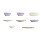 5in Beautiful Ceramic Bowl Purple Exquisite Ceramic Soup Bowls for Salad Pasta Rice Dessert