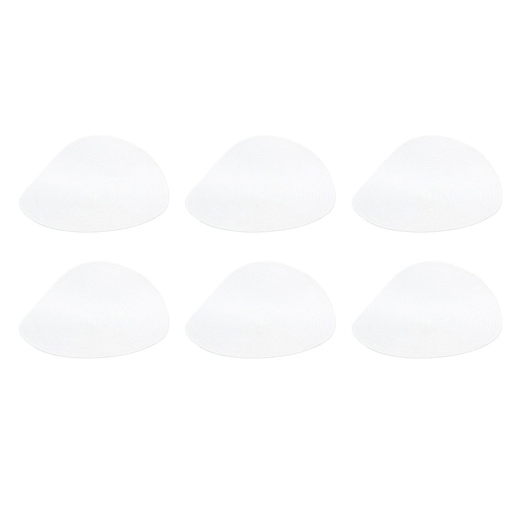 6PCS Round Placemat Woven White Table Mat Heat Insulation Easy to Clean Versatile Dining Accessory for Home Kitchen Decor