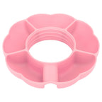 5 Grid Silicone Divided Serving Tray Snack Divider Divided Container Round Serving Platter for 40oz Cup Pink