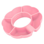 5 Grid Silicone Divided Serving Tray Snack Divider Divided Container Round Serving Platter for 40oz Cup Pink