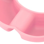 5 Grid Silicone Divided Serving Tray Snack Divider Divided Container Round Serving Platter for 40oz Cup Pink