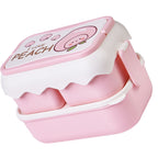 Cute Portable Students Lunch Box Microwaveable Children Cartoon Bento Box Independent Compartment Lunch Container Pink