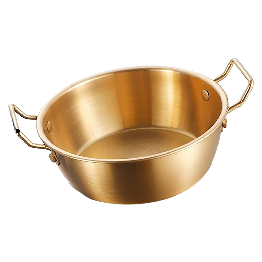 Double Ear Snack Bowl Multifunctional 304 Stainless Steel Noodle Bowl for Home Restaurant