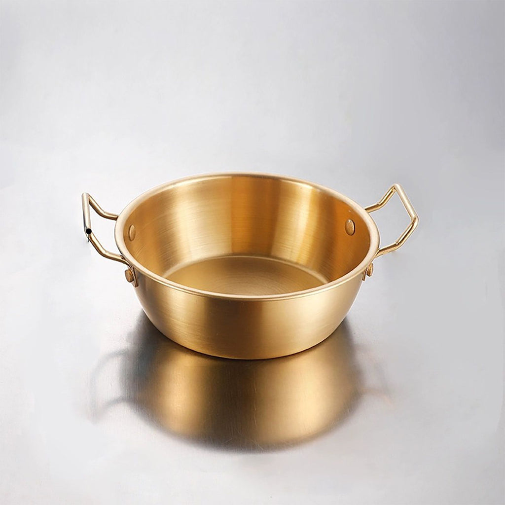 Double Ear Snack Bowl Multifunctional 304 Stainless Steel Noodle Bowl for Home Restaurant