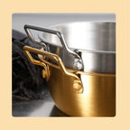 Double Ear Snack Bowl Multifunctional 304 Stainless Steel Noodle Bowl for Home Restaurant
