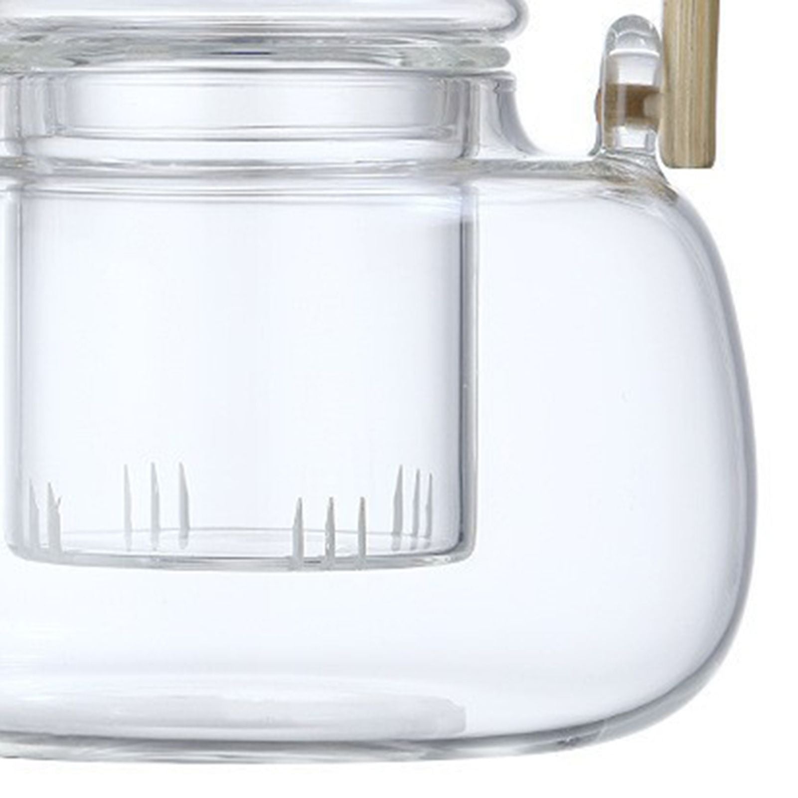 Household Teapot 1000ml Large Capacity Multifunctional Borosilicate Teapot with Bamboo Handle