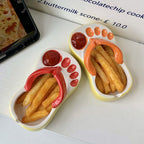 Ceramic French Fries Dish Cute Flip Flops French Fries Plate Cute Ceramic Bowl Flip Flops Shaped Snack Chip Soy Sauce Serving Dish Bowl Plate Red