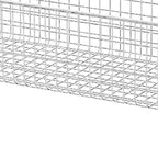 Kitchen Hanging Storage Rack Wall Mounted Storage Basket Punch Free Hanging Wall Organizer Baskets for Dormitory Bedroom White