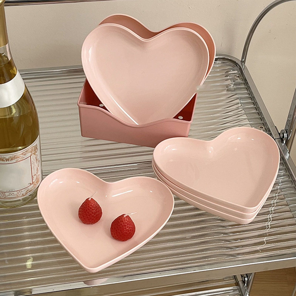 Serving Platter Heart Shape Dinner Plate Plastic Easy to Clean Versatile Kitchen Dinnerware for Party Gathering Wedding 1 Platter