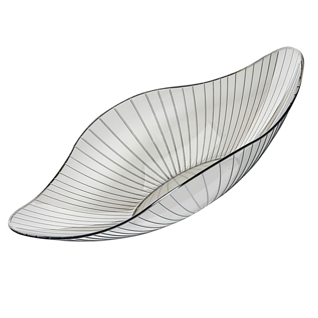 Transparent Grey Fruit Plate Large Plastic Serving Bowl Hand Made Candy Snack Bowl for Living Room Restaurant Party