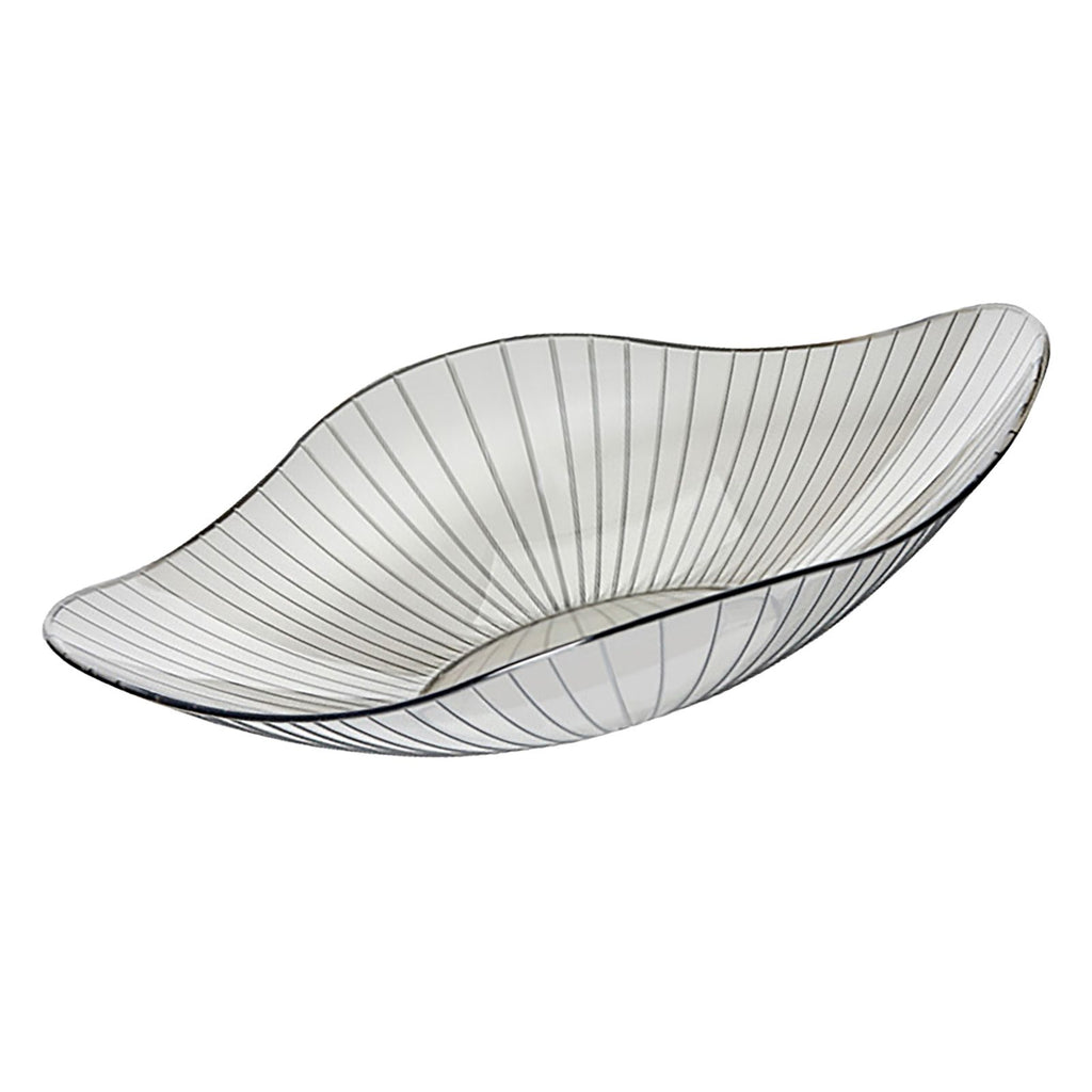 Transparent Grey Fruit Plate Large Plastic Serving Bowl Hand Made Candy Snack Bowl for Living Room Restaurant Party