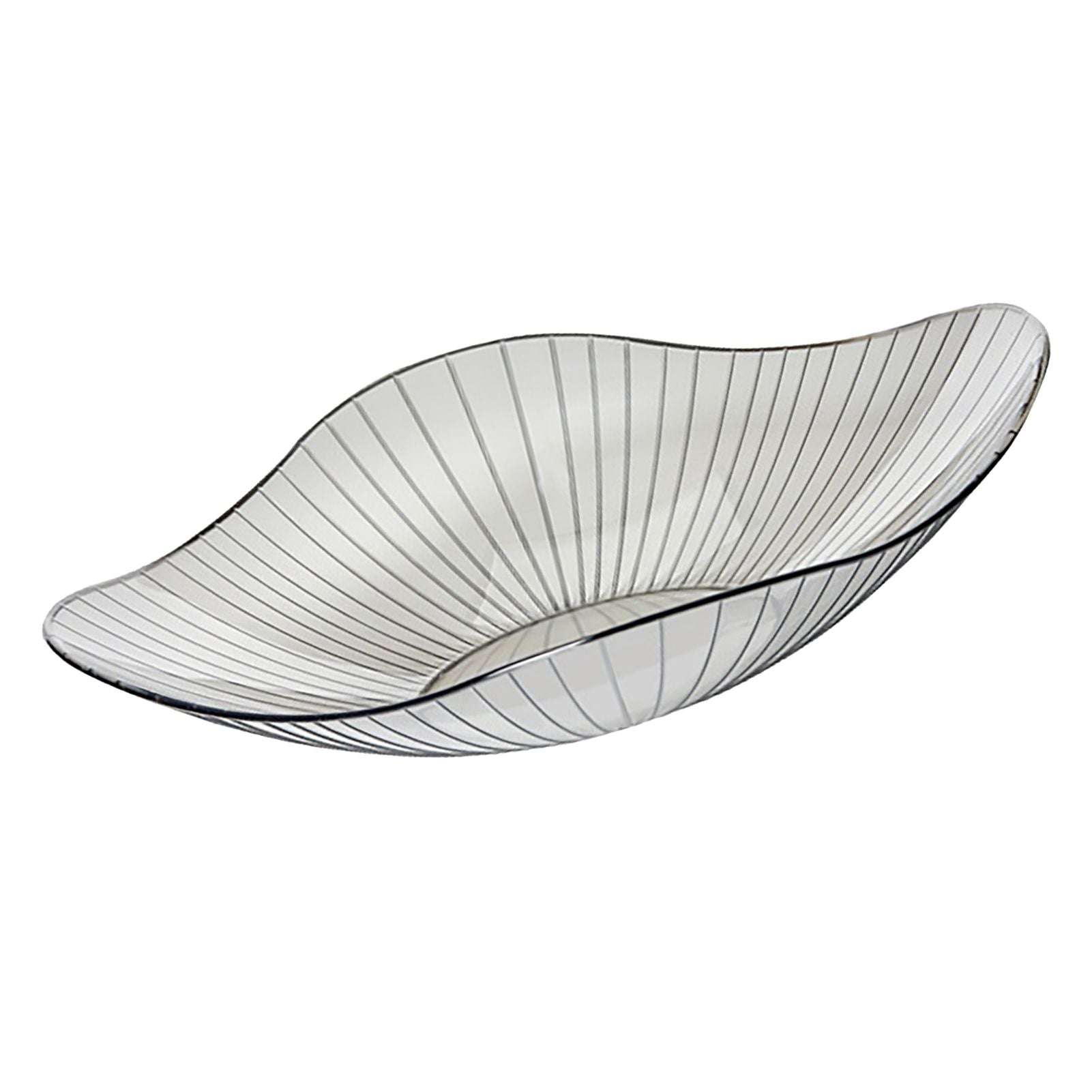 Transparent Grey Fruit Plate Large Plastic Serving Bowl Hand Made Candy Snack Bowl for Living Room Restaurant Party