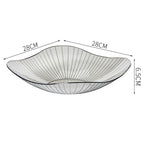Transparent Grey Fruit Plate Large Plastic Serving Bowl Hand Made Candy Snack Bowl for Living Room Restaurant Party