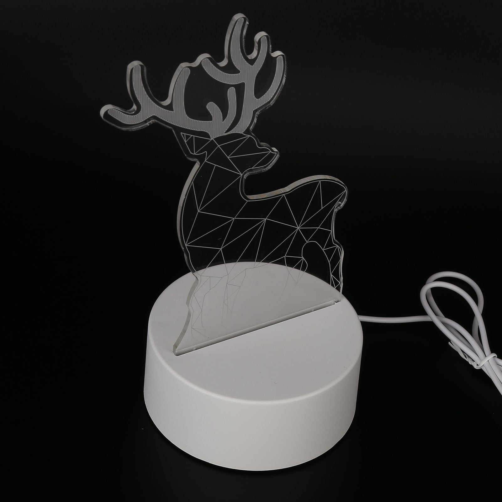 Night Lamp Three Dimensional Deer Table LED USB Night Light Bedroom Bedside Lamp for Halloween Christmas Children's Gifts
