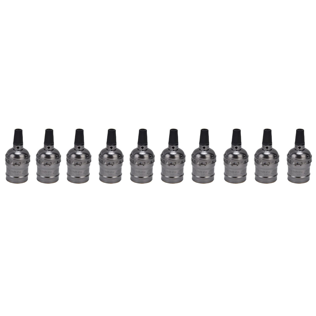 10Pcs Retro Lamp Holder Durable Elegant Aluminum Ceiling Bulb Socket for E26 E27 Bulb