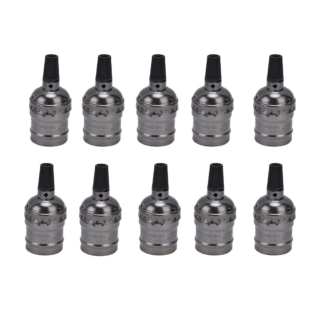 10Pcs Retro Lamp Holder Durable Elegant Aluminum Ceiling Bulb Socket for E26 E27 Bulb