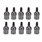 10Pcs Retro Lamp Holder Durable Elegant Aluminum Ceiling Bulb Socket for E26 E27 Bulb