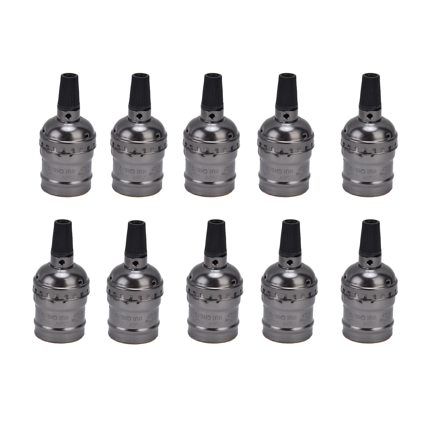 10Pcs Retro Lamp Holder Durable Elegant Aluminum Ceiling Bulb Socket for E26 E27 Bulb