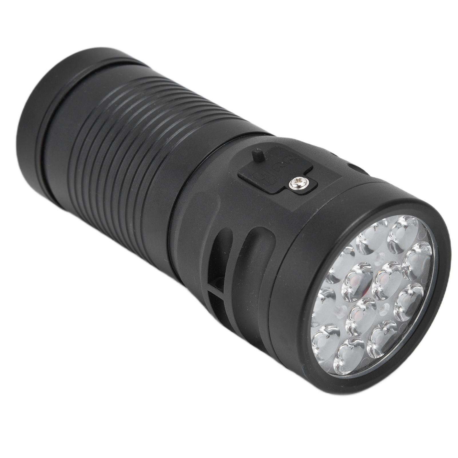 Brightest Flashlight LED 8 Modes Type C 9000mAh Waterproof Multifunctional Outdoor Light for CampingBlack