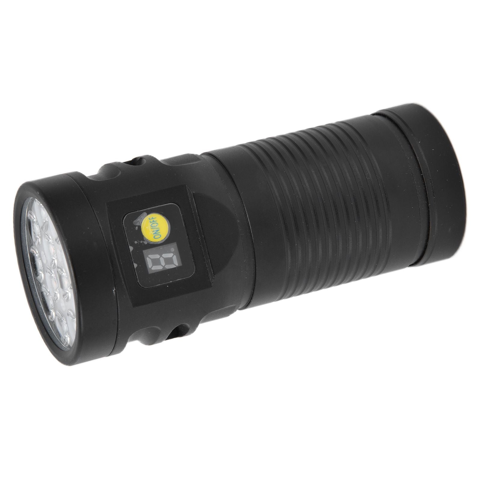 Brightest Flashlight LED 8 Modes Type C 9000mAh Waterproof Multifunctional Outdoor Light for CampingBlack