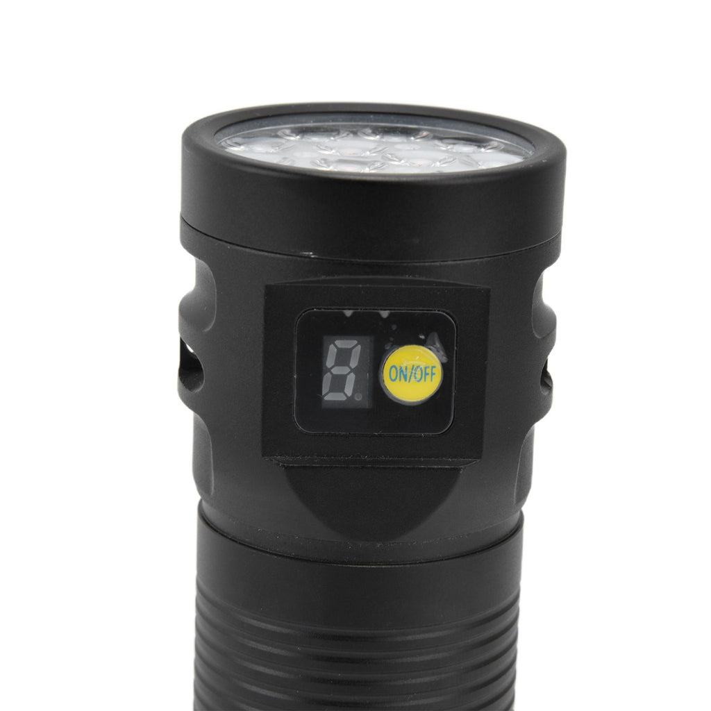 Brightest Flashlight LED 8 Modes Type C 9000mAh Waterproof Multifunctional Outdoor Light for CampingBlack