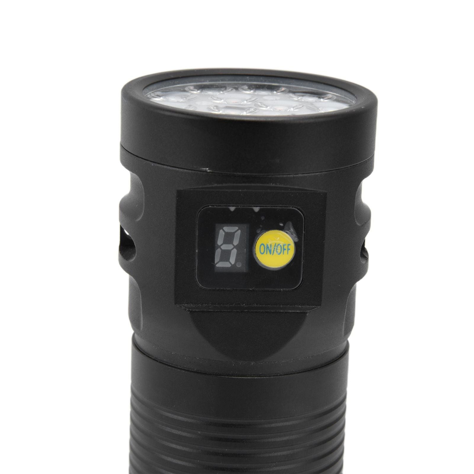 Brightest Flashlight LED 8 Modes Type C 9000mAh Waterproof Multifunctional Outdoor Light for CampingBlack
