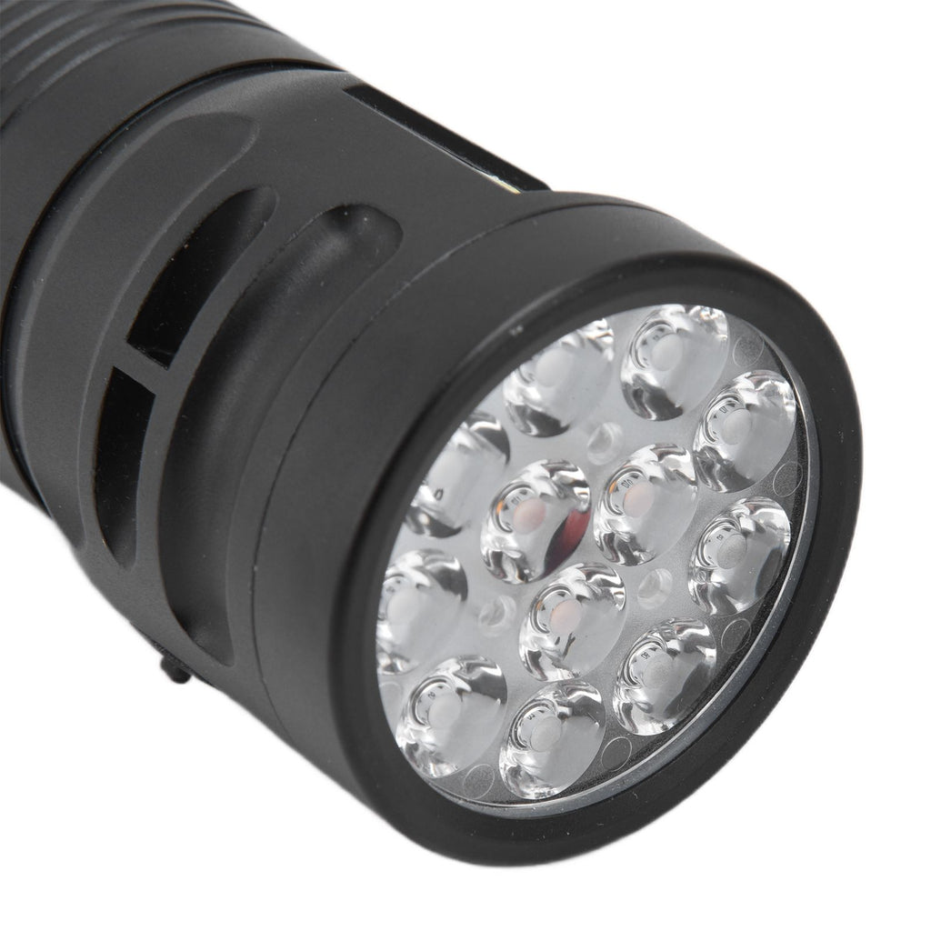 Brightest Flashlight LED 8 Modes Type C 9000mAh Waterproof Multifunctional Outdoor Light for CampingBlack