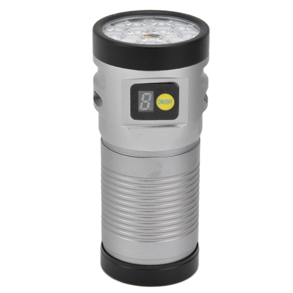 Brightest Flashlight LED 8 Modes Type C 9000mAh Waterproof Multifunctional Outdoor Light for CampingGrey