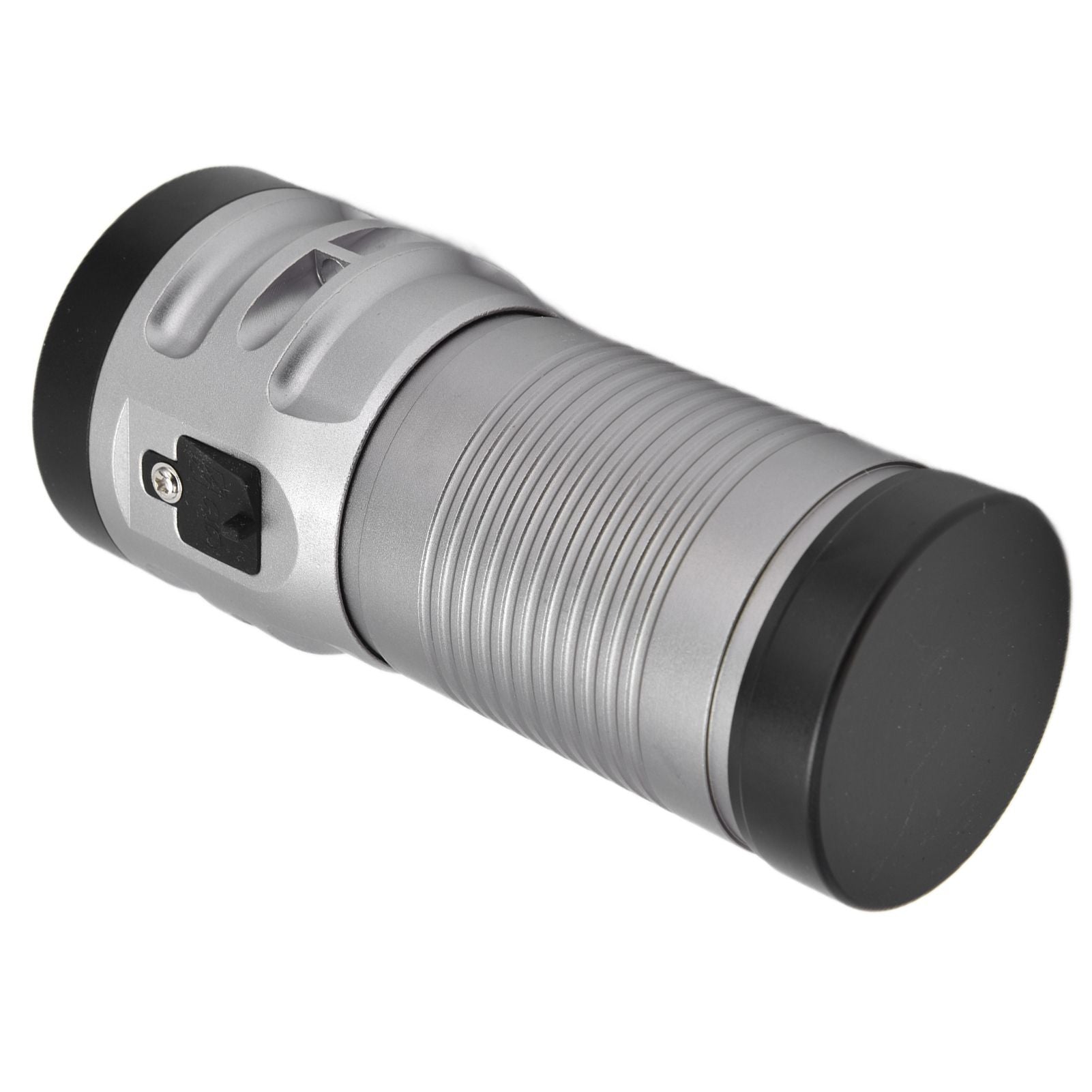 Brightest Flashlight LED 8 Modes Type C 9000mAh Waterproof Multifunctional Outdoor Light for CampingGrey