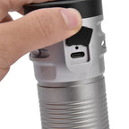 Brightest Flashlight LED 8 Modes Type C 9000mAh Waterproof Multifunctional Outdoor Light for CampingGrey