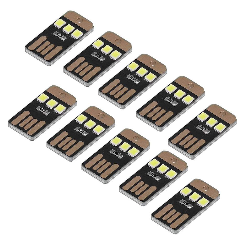 10Pcs Camping Mini Tent Night Light Portable Energy Saving USB LED Flashlight for OutdoorBlack