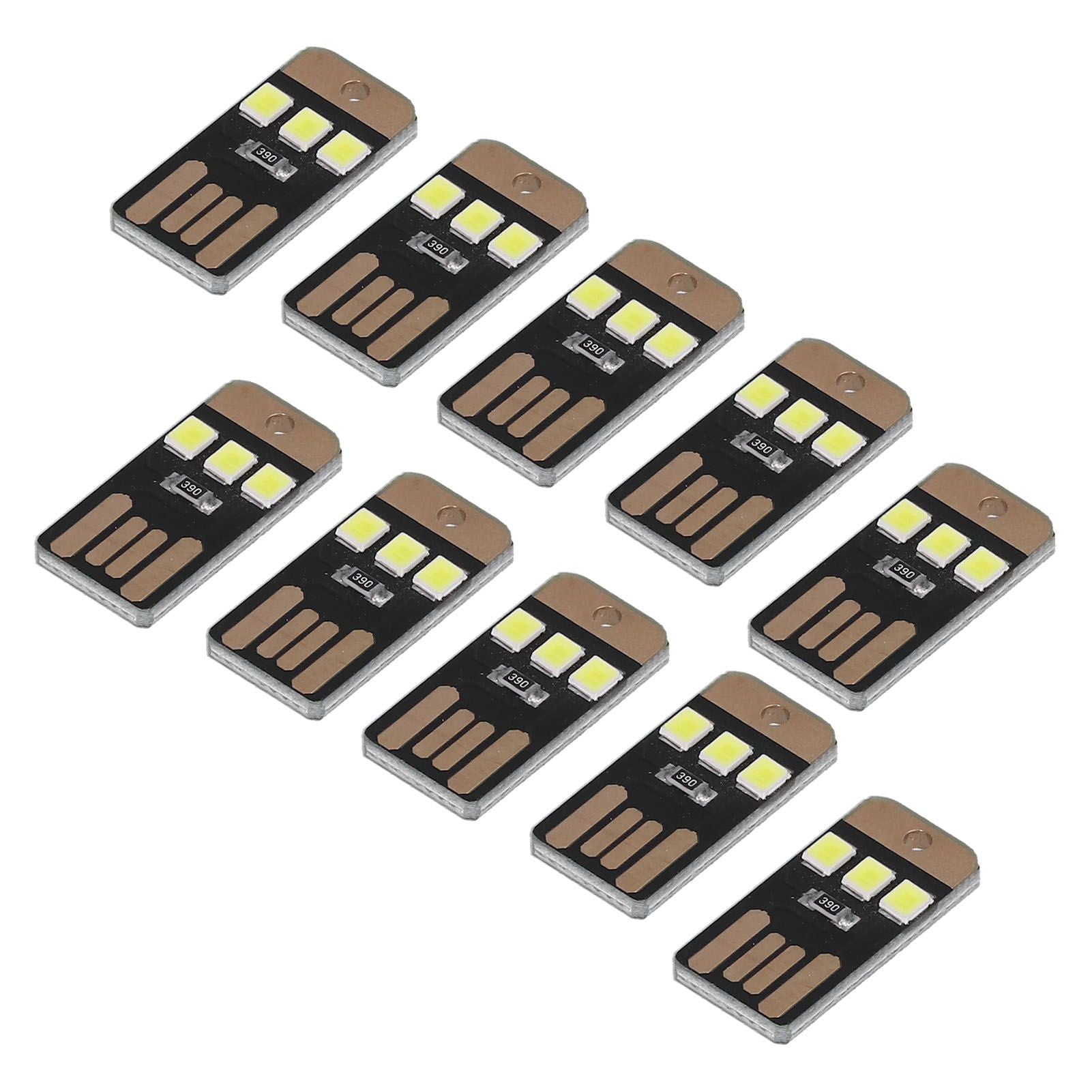 10Pcs Camping Mini Tent Night Light Portable Energy Saving USB LED Flashlight for OutdoorBlack