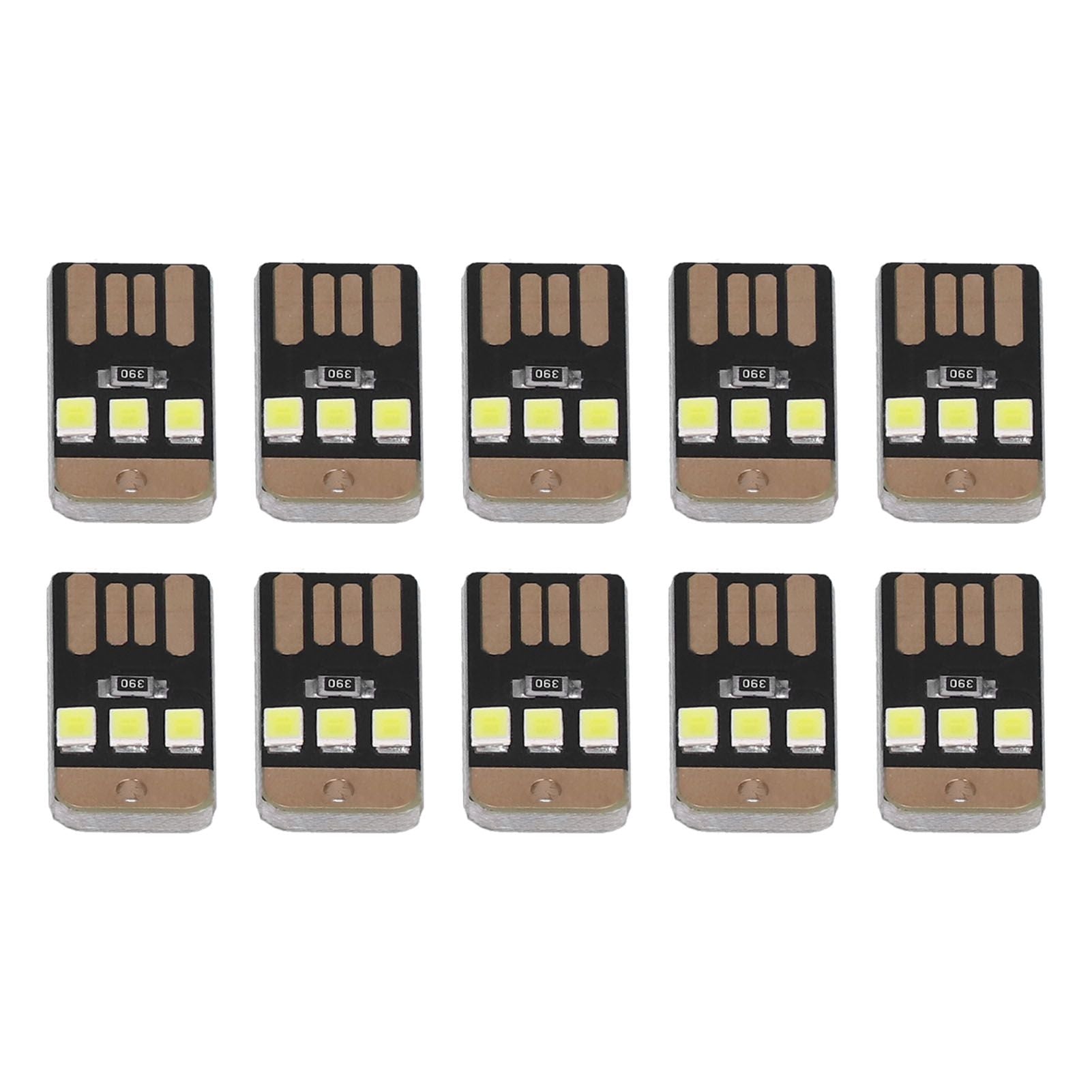 10Pcs Camping Mini Tent Night Light Portable Energy Saving USB LED Flashlight for OutdoorBlack
