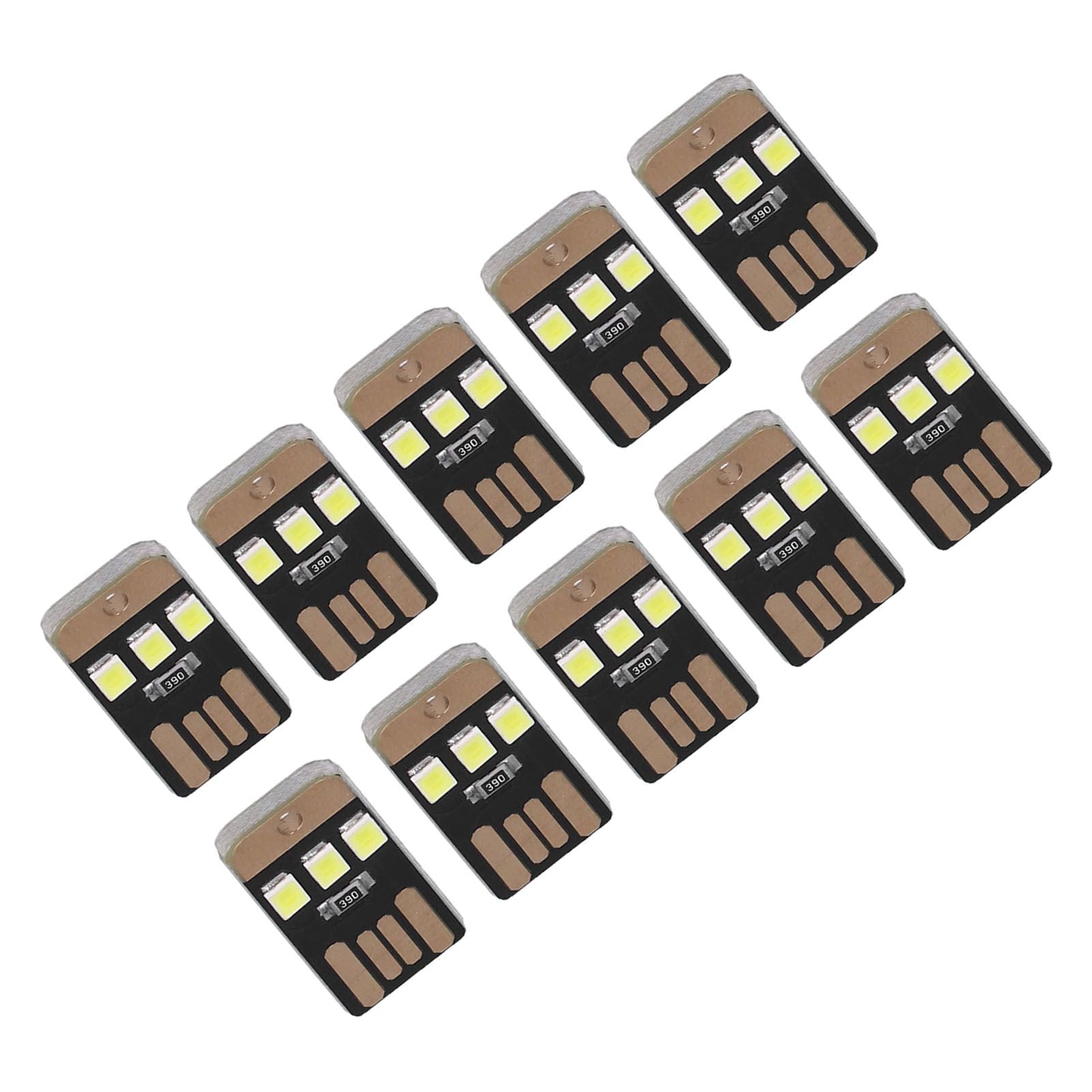 10Pcs Camping Mini Tent Night Light Portable Energy Saving USB LED Flashlight for OutdoorBlack