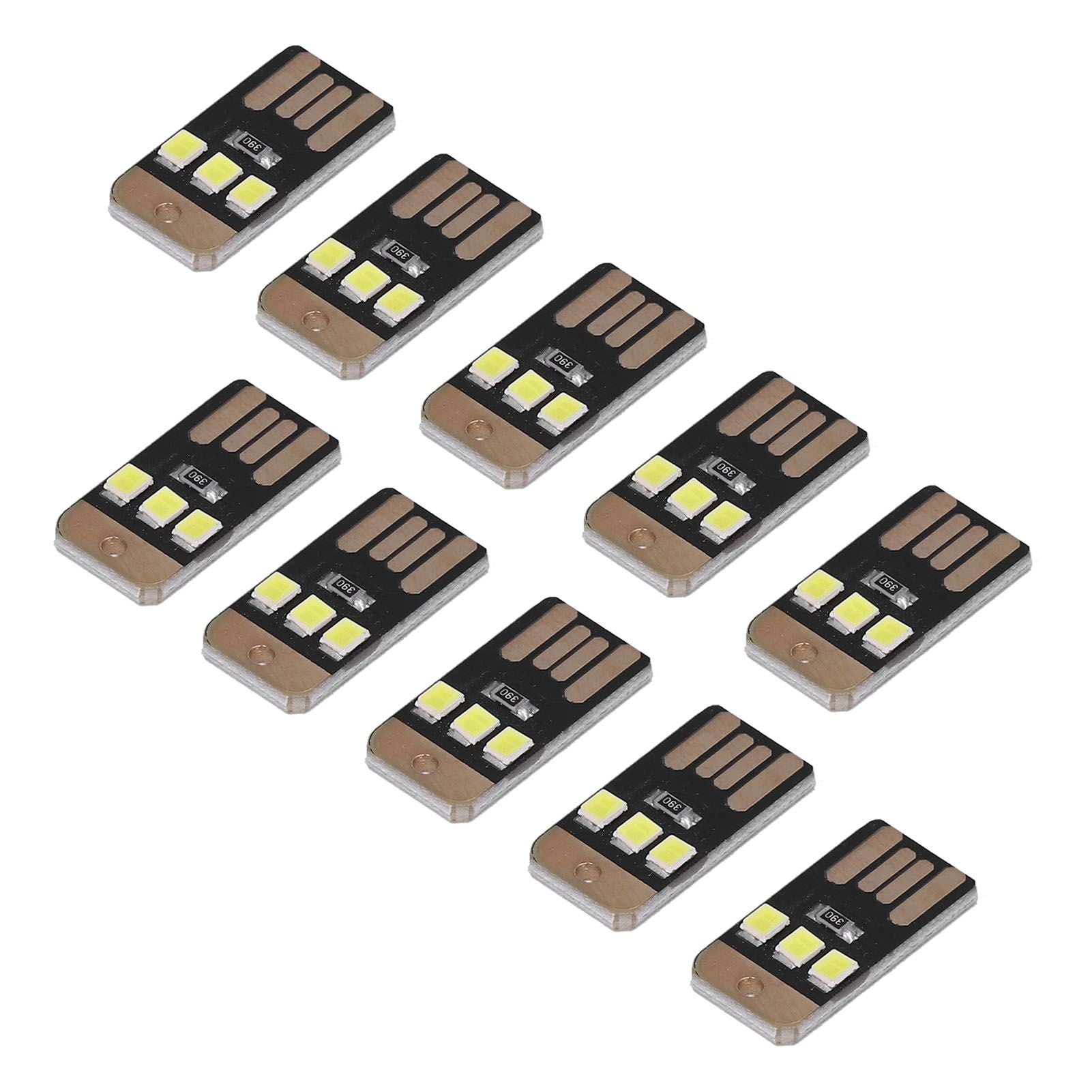 10Pcs Camping Mini Tent Night Light Portable Energy Saving USB LED Flashlight for OutdoorBlack